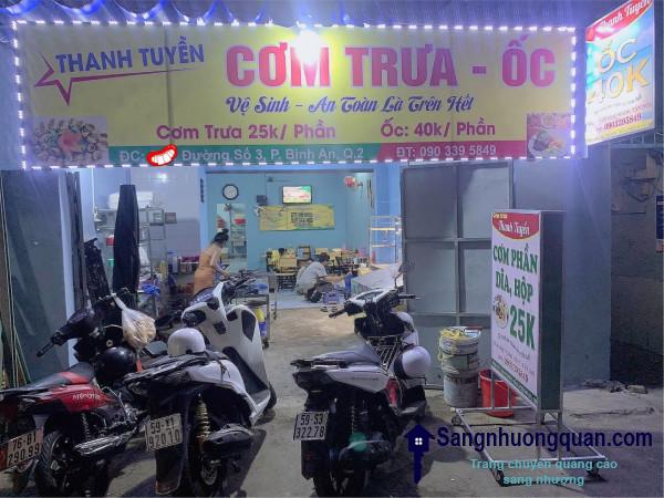 Sang nhanh quán cơm mặt tiền đường số 3, phường Bình An, quận 2.  
