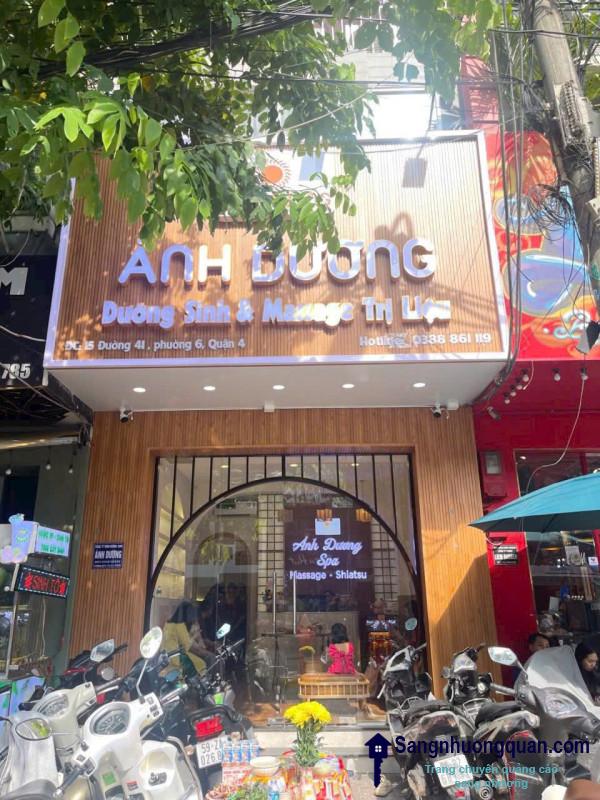 CẦN SANG NHƯỢNG SPA CHUYÊN DƯỠNG SINH TRỊ LIỆU – MẶT TIỀN QUẬN 4