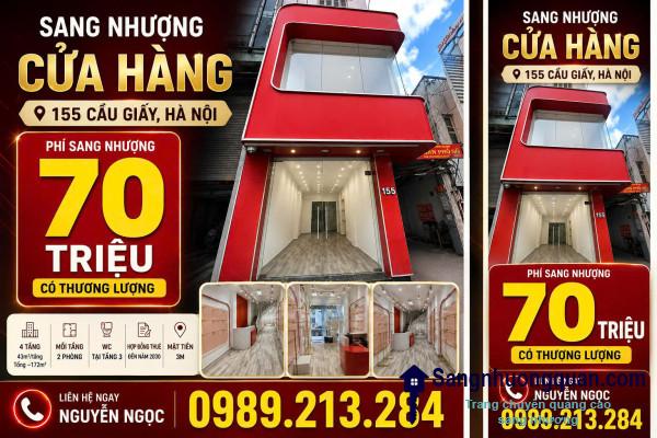 SANG NHƯỢNG CỬA HÀNG MẶT ĐƯỜNG CẦU GIẤY – HÀ NỘI